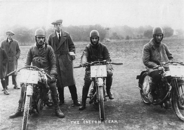 Cotton motorcycles 1922 TT team